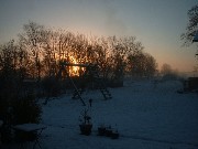 Winterlicher Sonnenaufgang in Luhnstedt